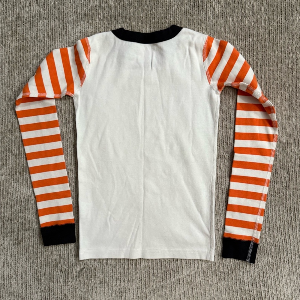 Peanuts Snoopy Halloween Pajama Set Orange Stripe Hanna Andersson 10 - Picture 4 of 7